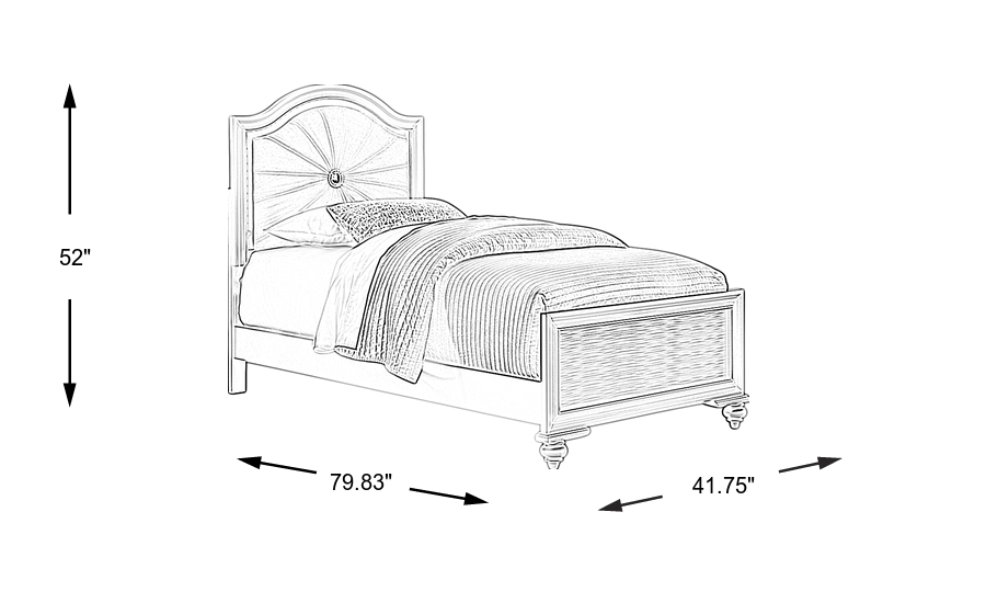 Dimension Image. Please refer to the Dimension Tab on this page for dimension details.