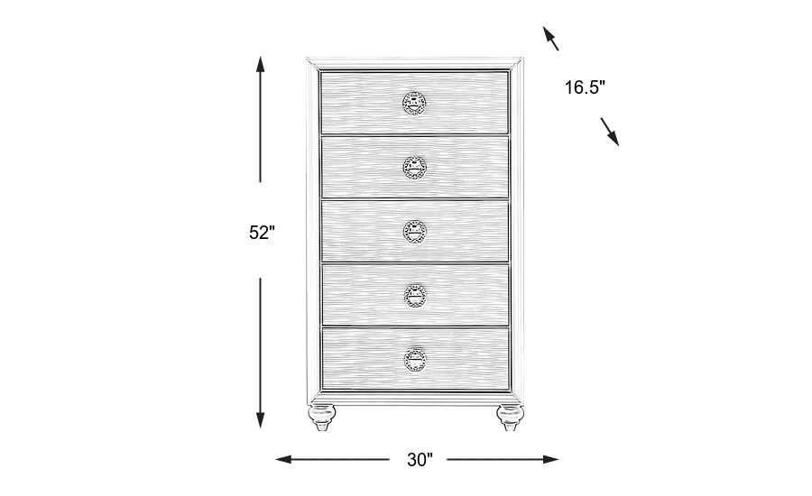 Dimension Image. Please refer to the Dimension Tab on this page for dimension details.