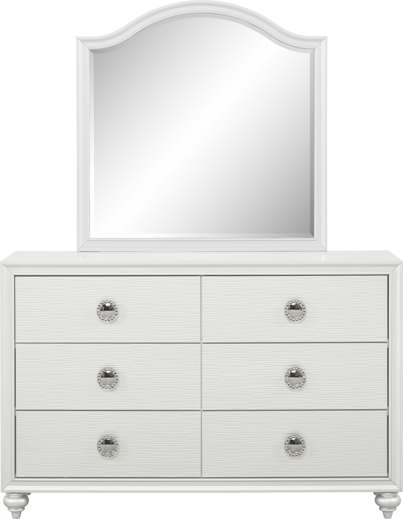 Kids Evangeline White Dresser & Mirror Set - Thumbnail - Image 1