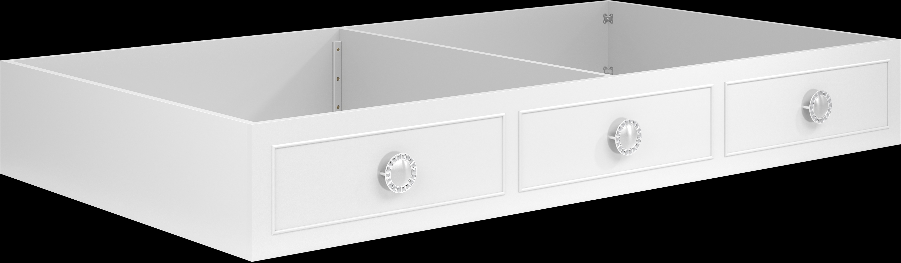 Kids Evangeline White Twin Storage Trundle - Thumbnail - Image 2