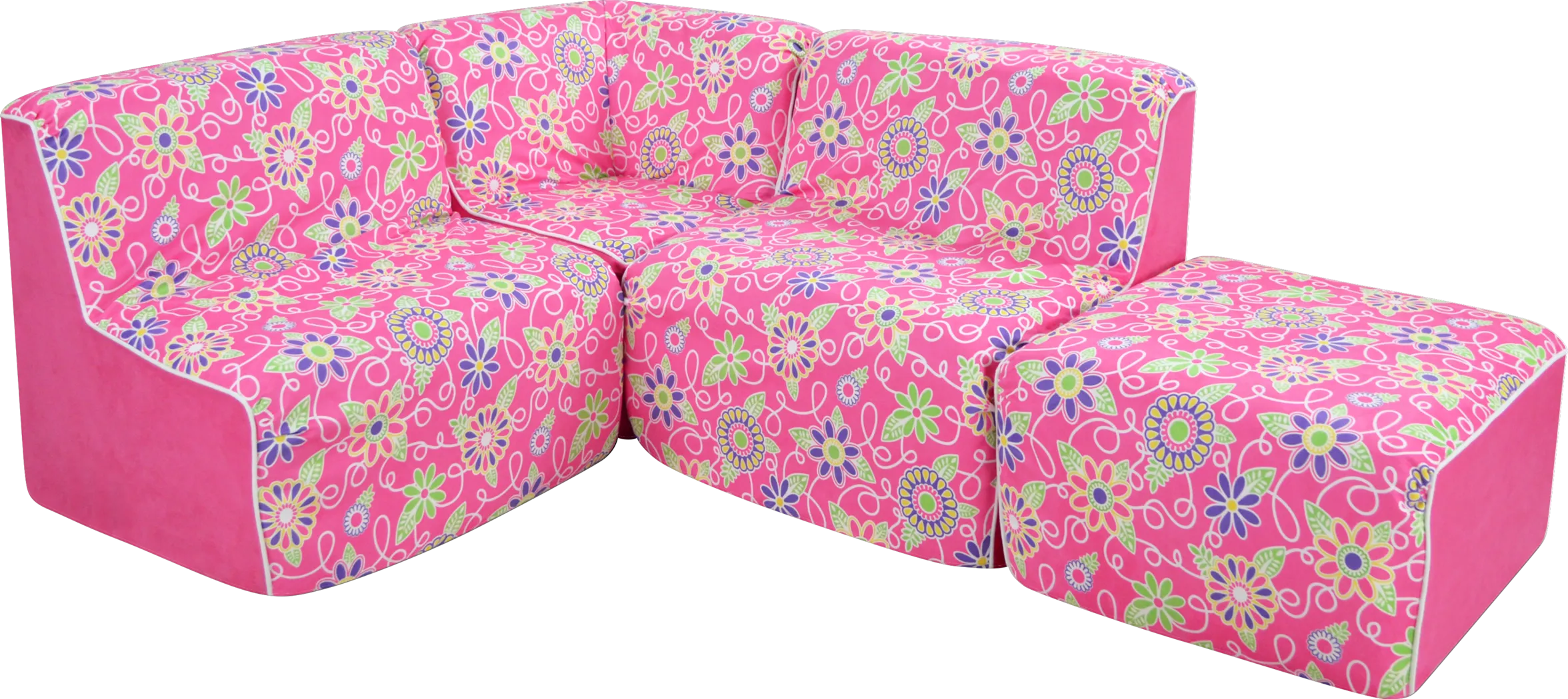 Kids Everin Pink Sectional - Thumbnail - Image 1