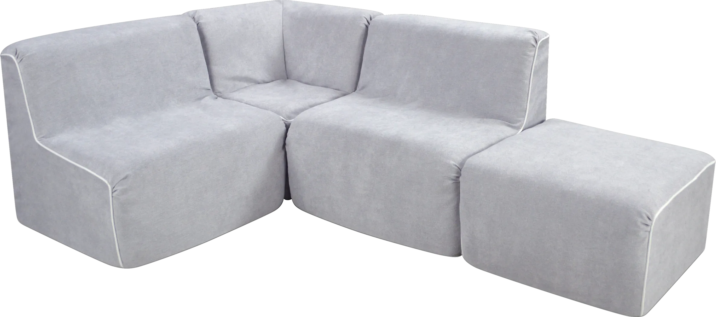 Kids Everin Silver Sectional - Thumbnail - Image 1