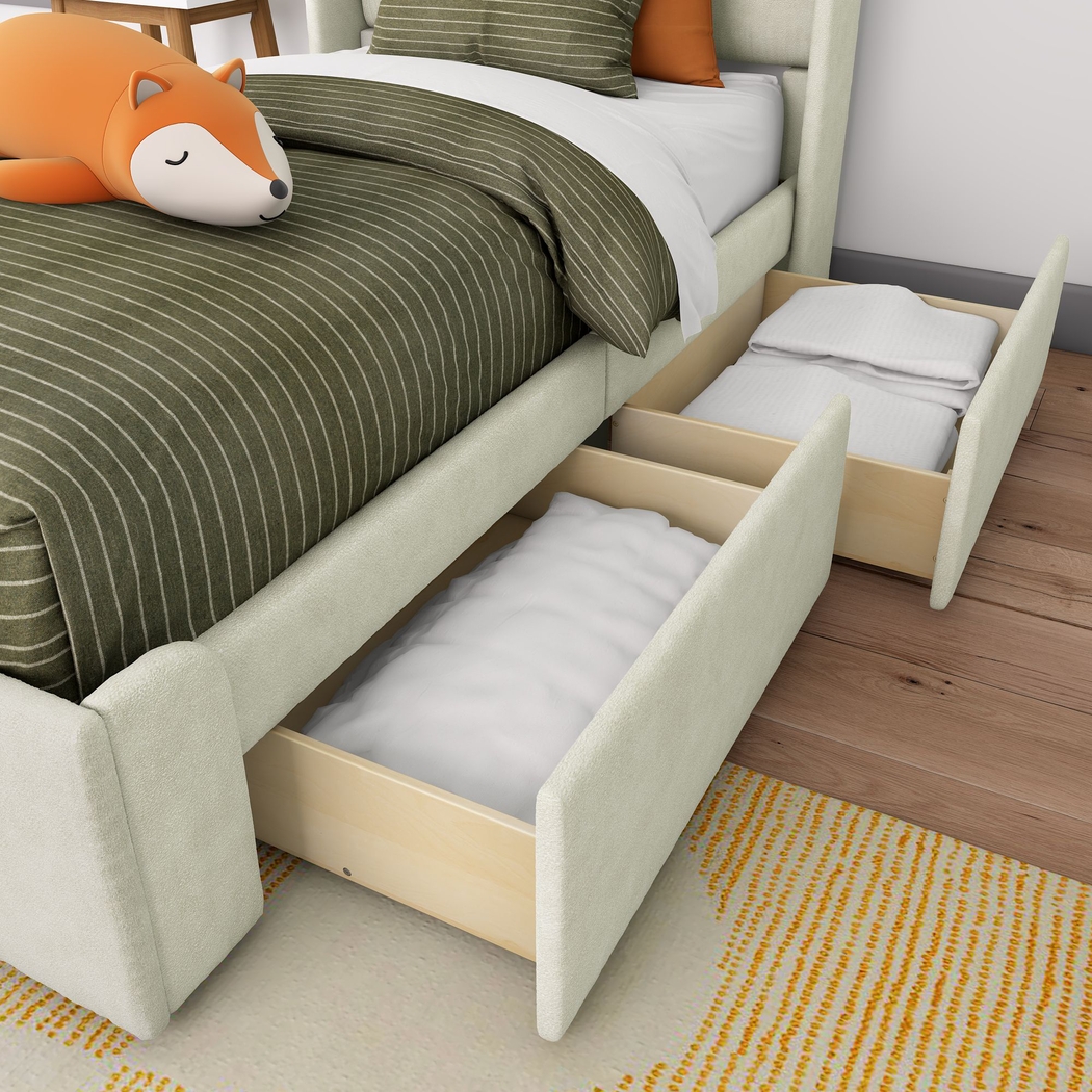 Kids Evosa I Cream Twin Bed - Thumbnail - Image 6