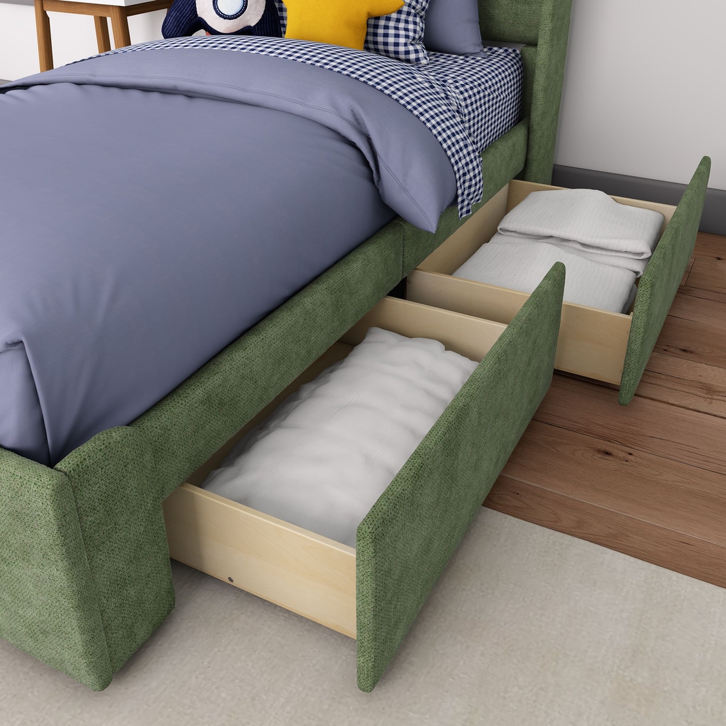 Kids Evosa I Green Twin Bed - Thumbnail - Image 8