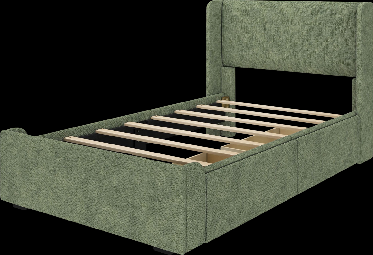 Kids Evosa I Green Twin Bed - Thumbnail - Image 1