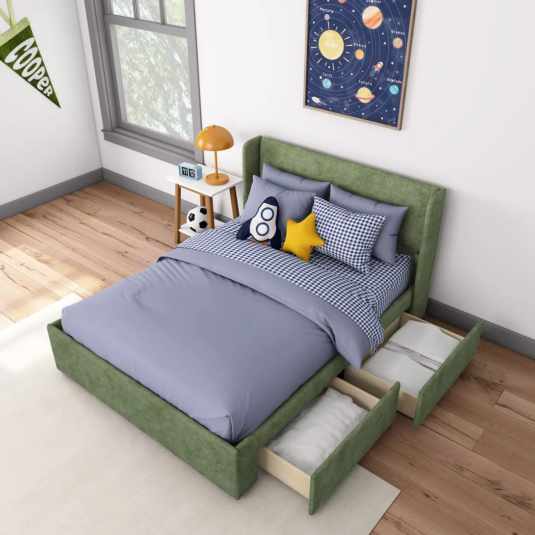 Kids Evosa II Green Full Bed - Thumbnail - Image 2