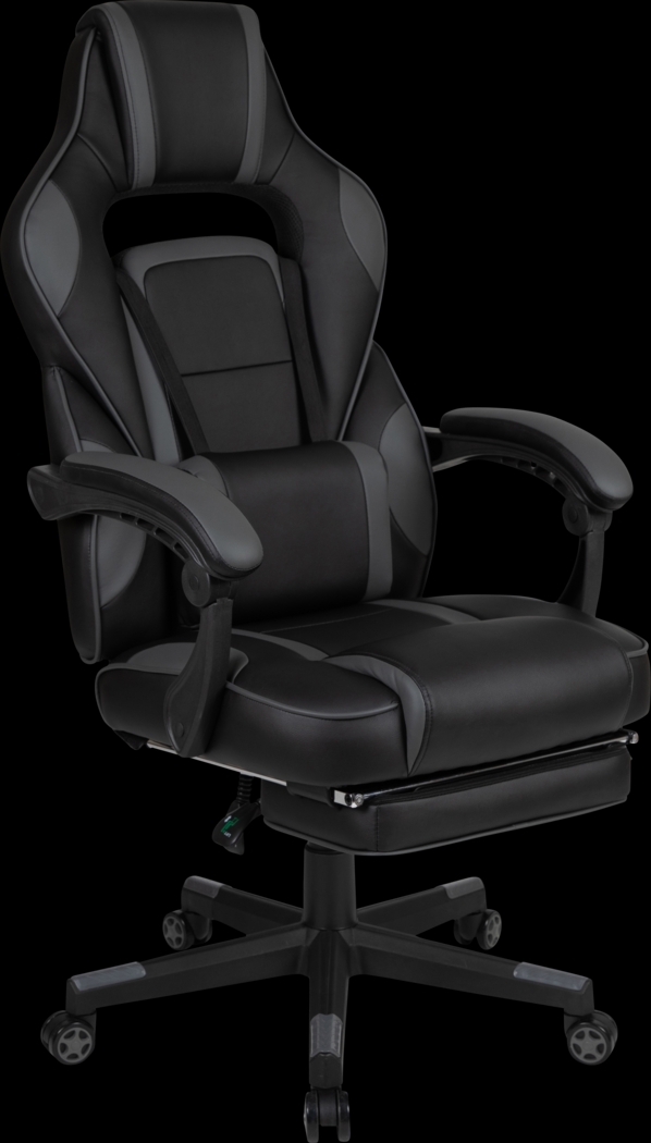 Exfor Gray Ergonomic PC Gaming Chair with Footrest - Thumbnail - Image 1