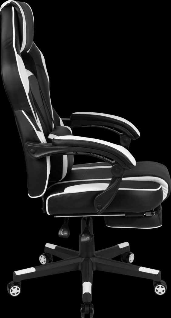 Exfor White Ergonomic PC Gaming Chair with Footrest - Thumbnail - Image 2