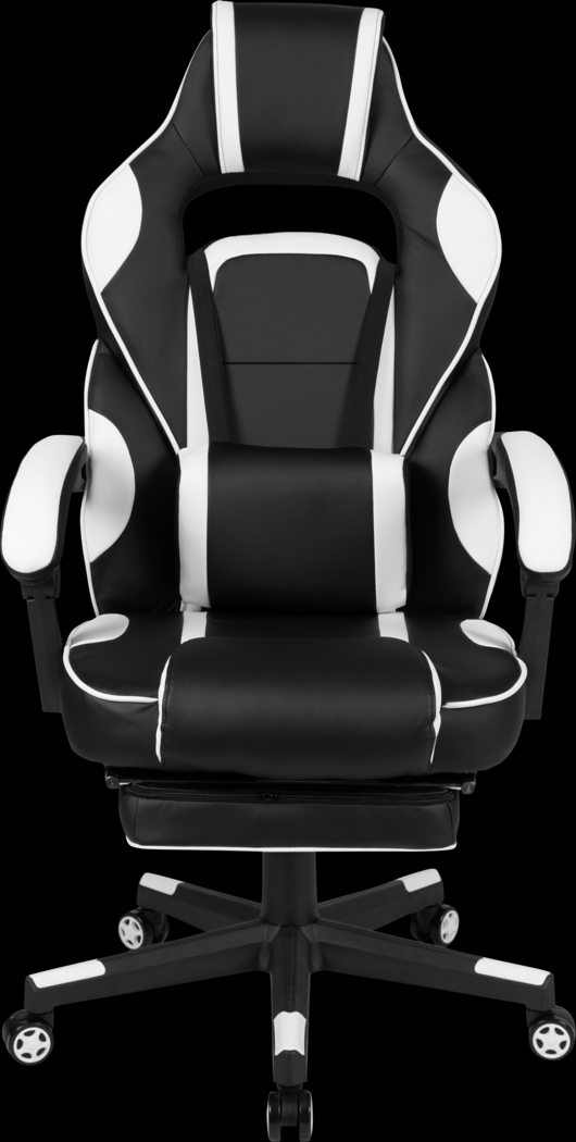 Exfor White Ergonomic PC Gaming Chair with Footrest - Thumbnail - Image 4