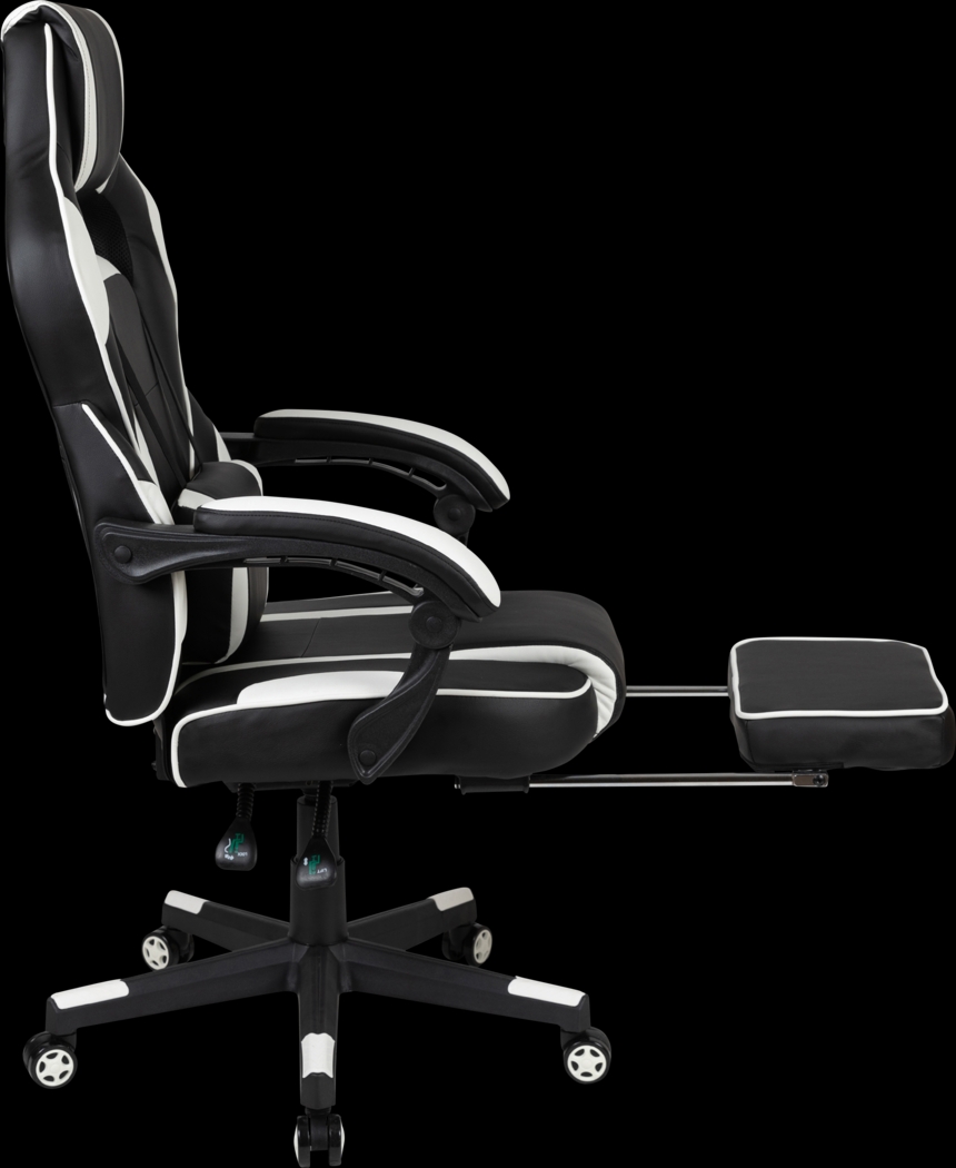 Exfor White Ergonomic PC Gaming Chair with Footrest - Thumbnail - Image 6