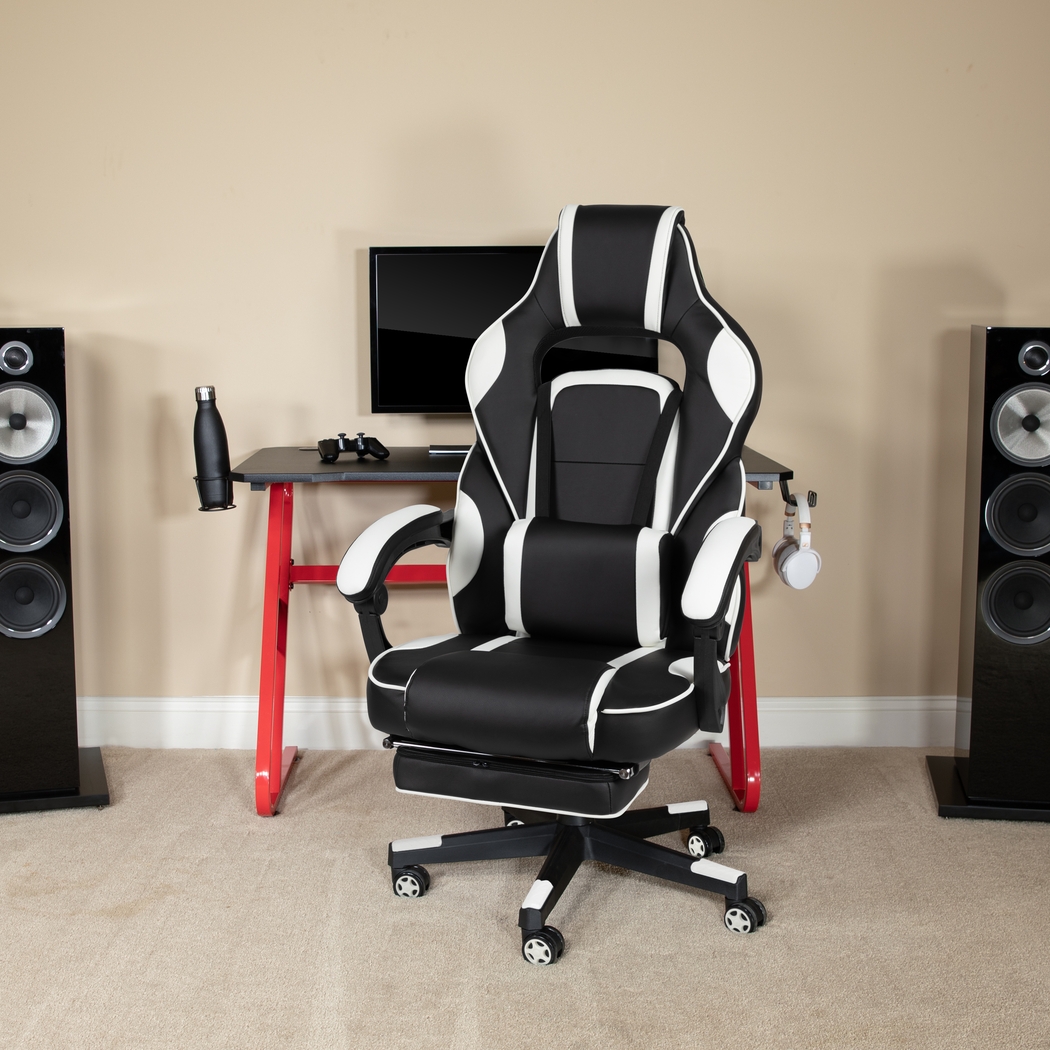 Exfor White Ergonomic PC Gaming Chair with Footrest - Thumbnail - Image 9