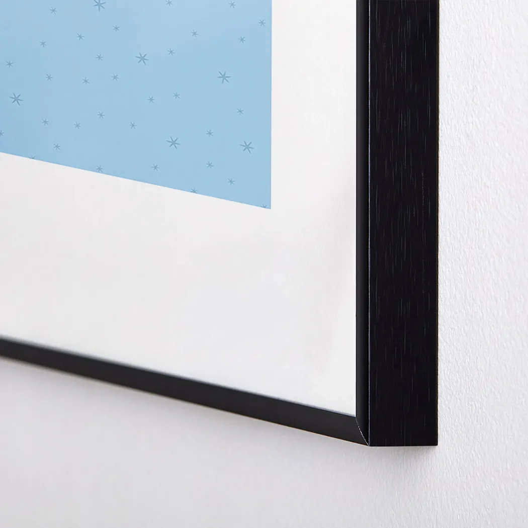 Kids Fa La Llama Blue Metal Framed Print - Thumbnail - Image 4