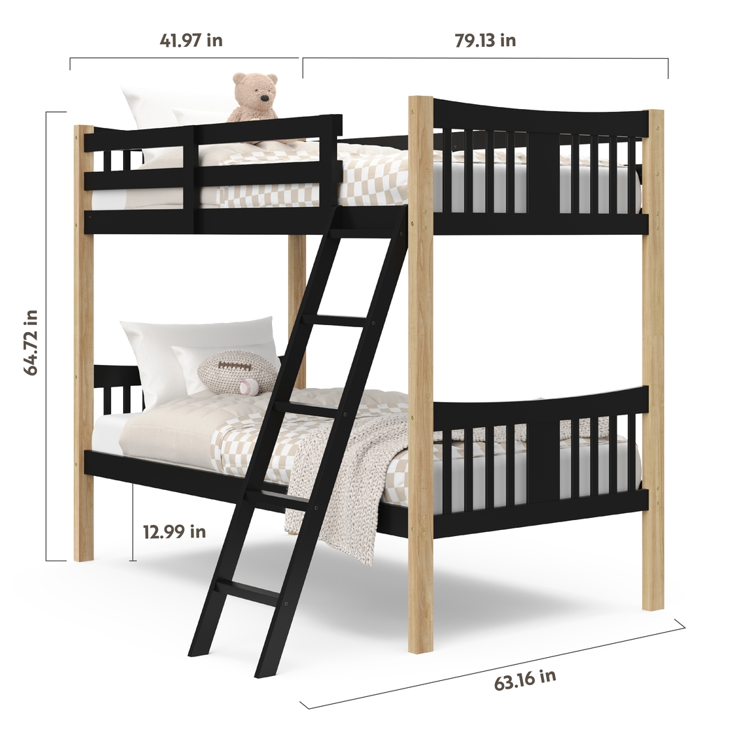 Kids Fablea Black Twin/Twin Bunk Bed - Thumbnail - Image 11