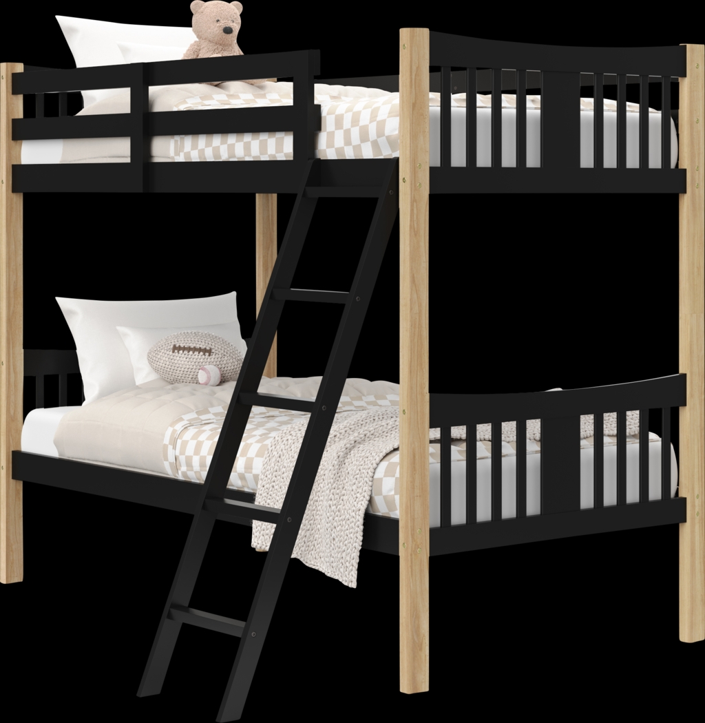 Kids Fablea Black Twin/Twin Bunk Bed - Thumbnail - Image 4