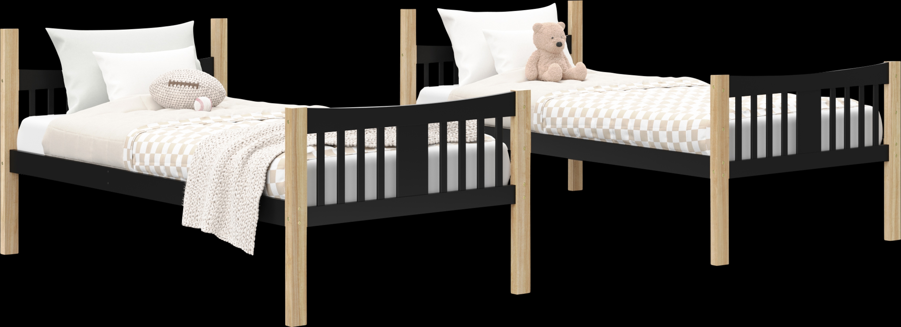 Kids Fablea Black Twin/Twin Bunk Bed - Thumbnail - Image 5