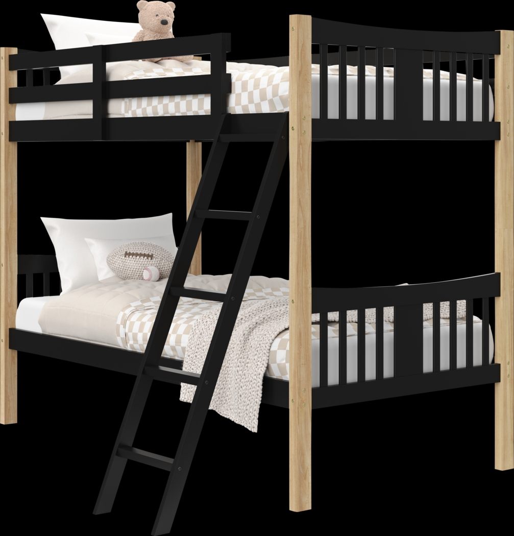 Kids Fablea Black Twin/Twin Bunk Bed - Thumbnail - Image 1