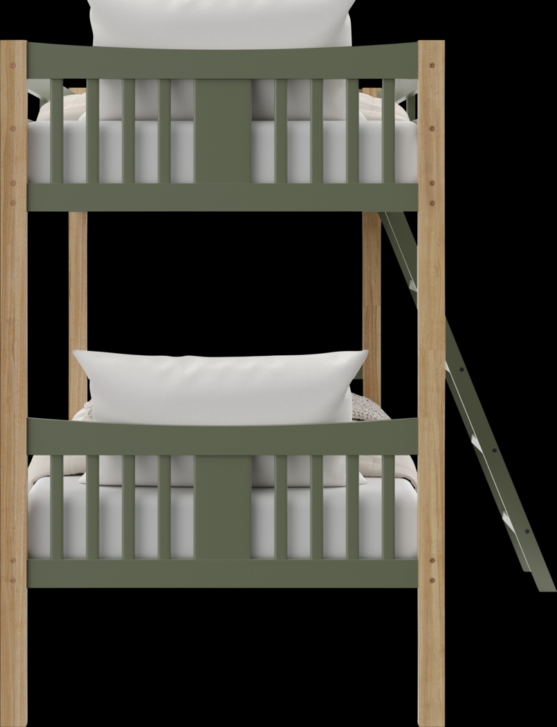 Kids Fablea Olive Twin/Twin Bunk Bed - Thumbnail - Image 4