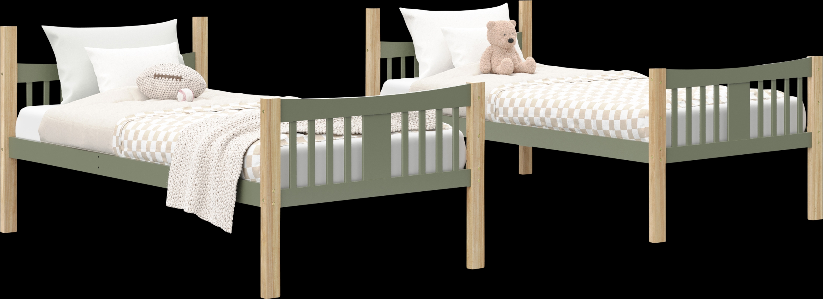 Kids Fablea Olive Twin/Twin Bunk Bed - Thumbnail - Image 7
