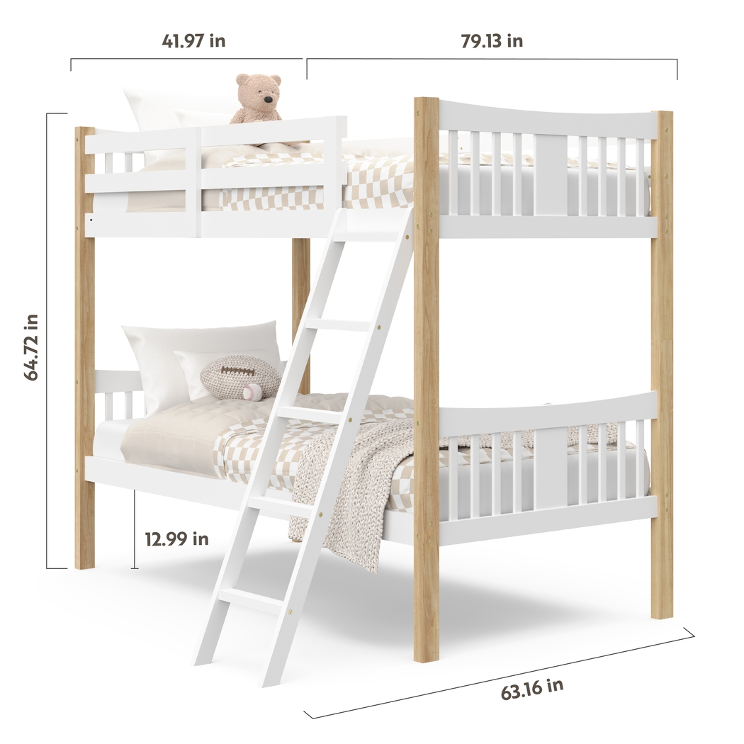 Kids Fablea White Twin/Twin Bunk Bed - Thumbnail - Image 11