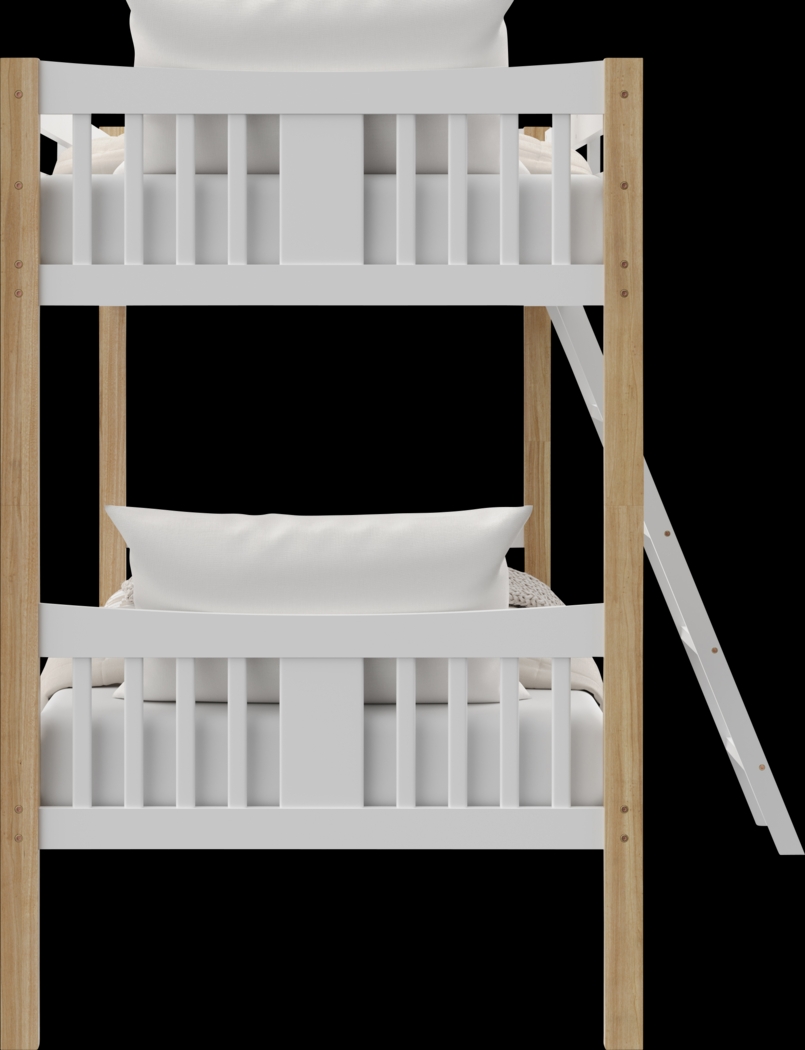 Kids Fablea White Twin/Twin Bunk Bed - Thumbnail - Image 5
