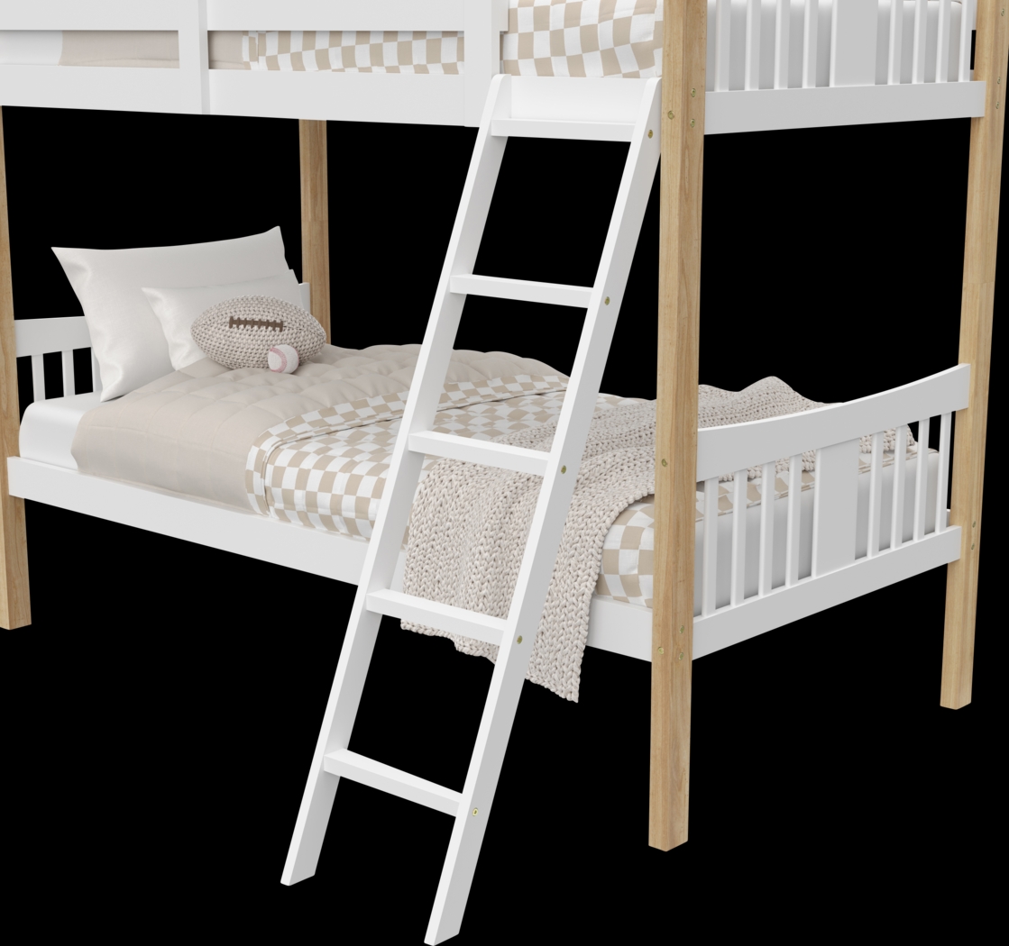 Kids Fablea White Twin/Twin Bunk Bed - Thumbnail - Image 6