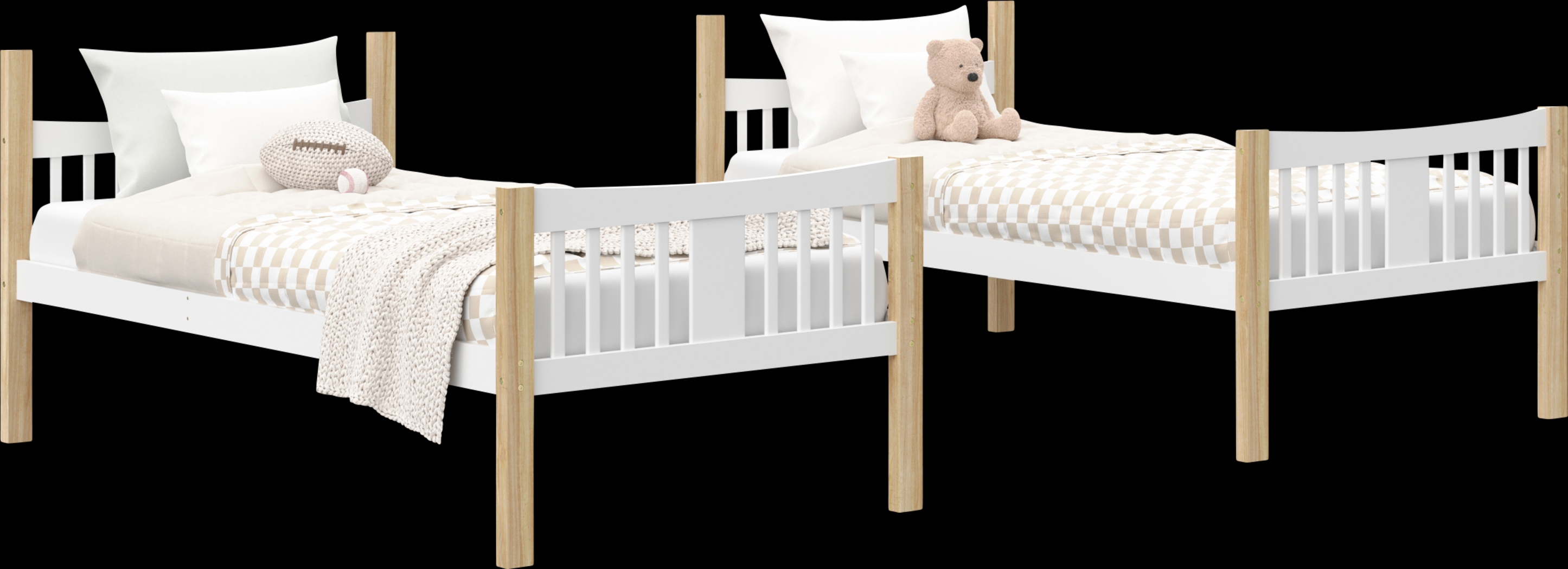 Kids Fablea White Twin/Twin Bunk Bed - Thumbnail - Image 8