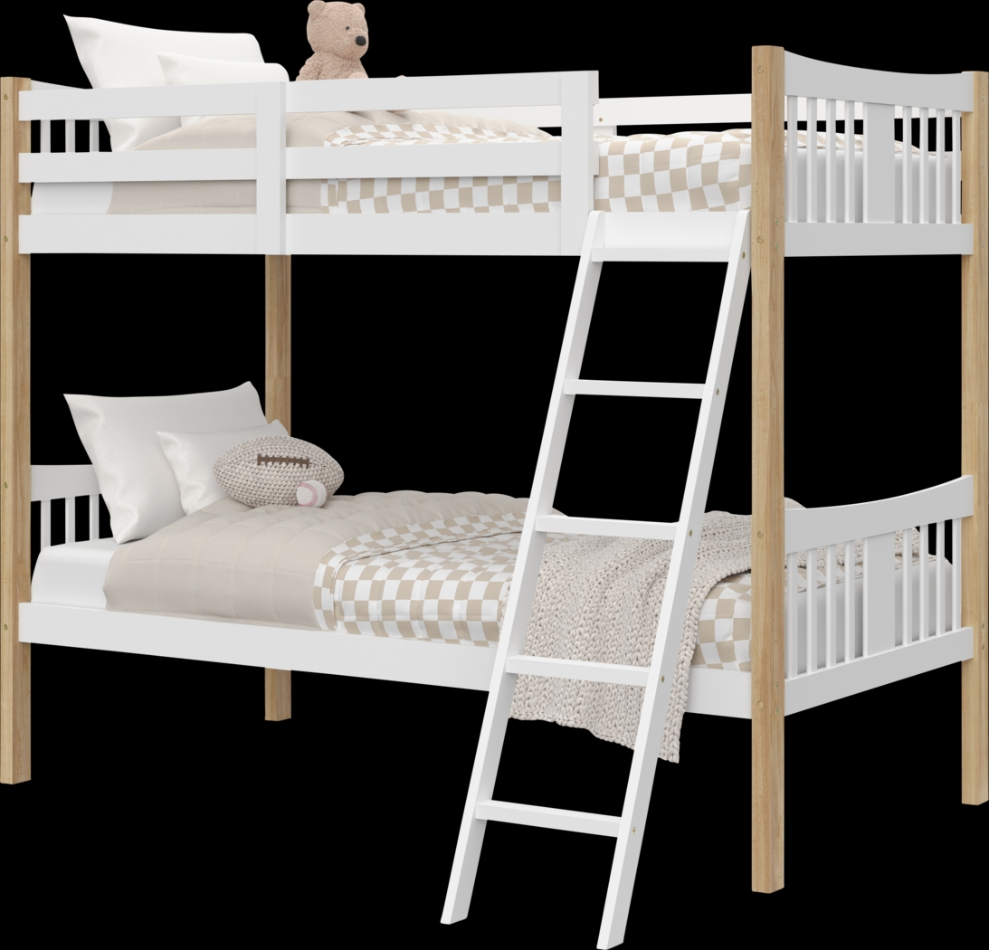Kids Fablea White Twin/Twin Bunk Bed - Thumbnail - Image 9