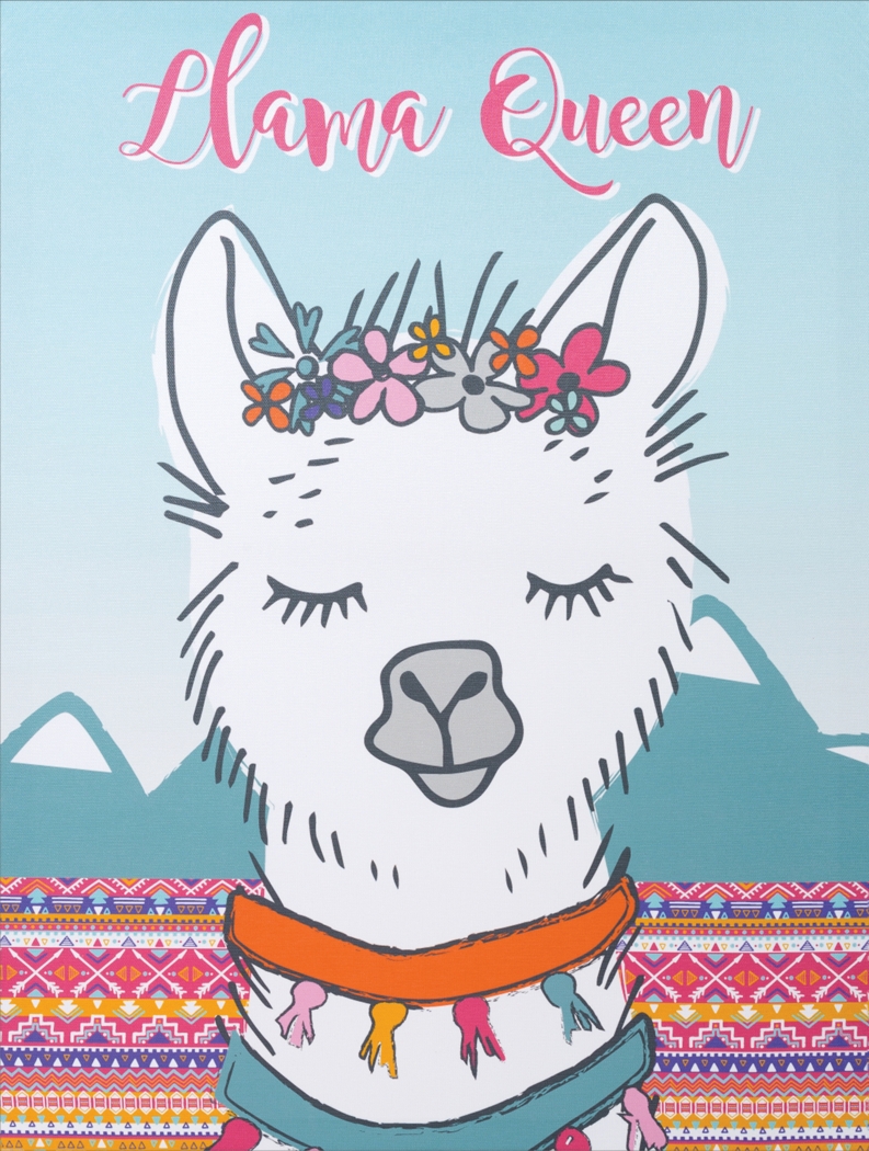 Kids Fancy Llama White Artwork - Thumbnail - Image 1