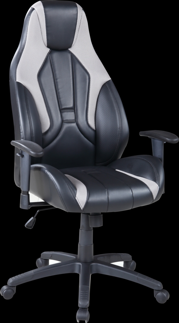 Kids Faryn Black/Gray Gaming Desk Chair - Thumbnail - Image 1