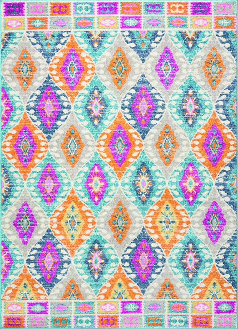 Kids Fascination Blue 3'9 x 5'9 Rug - Thumbnail - Image 1