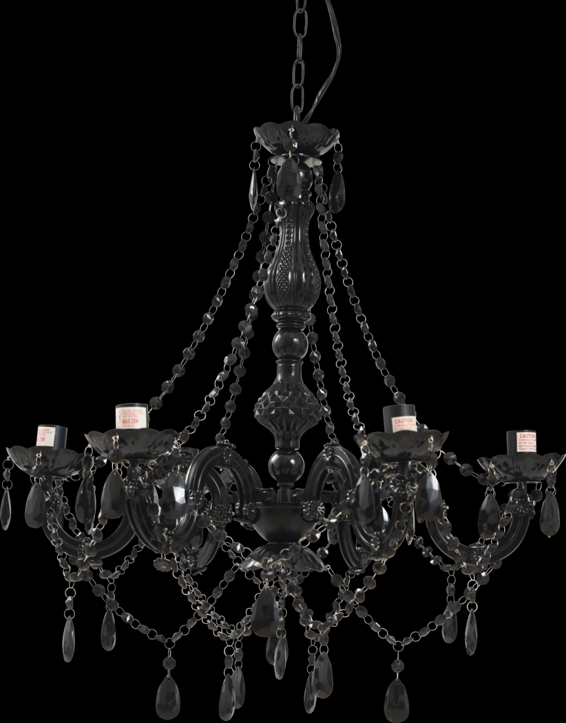 Kids Fashionista Decor Black Chandelier - Thumbnail - Image 1