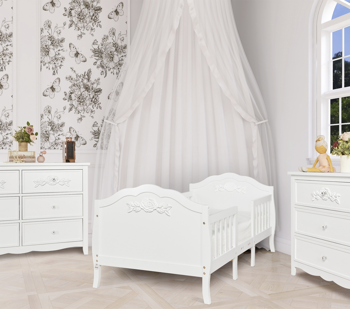 Kids Faylo White Toddler Bed - Thumbnail - Image 2