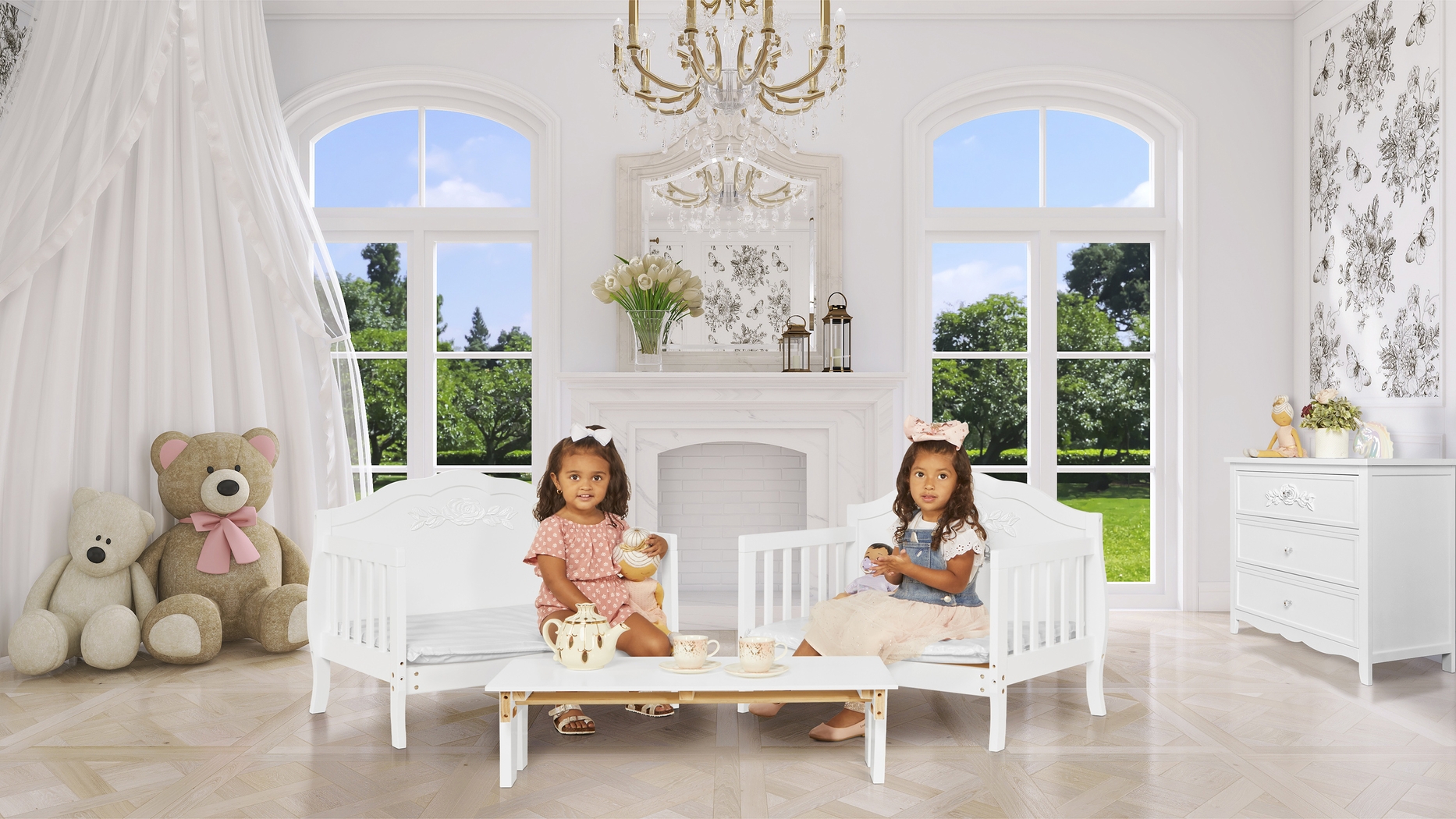 Kids Faylo White Toddler Bed - Thumbnail - Image 5