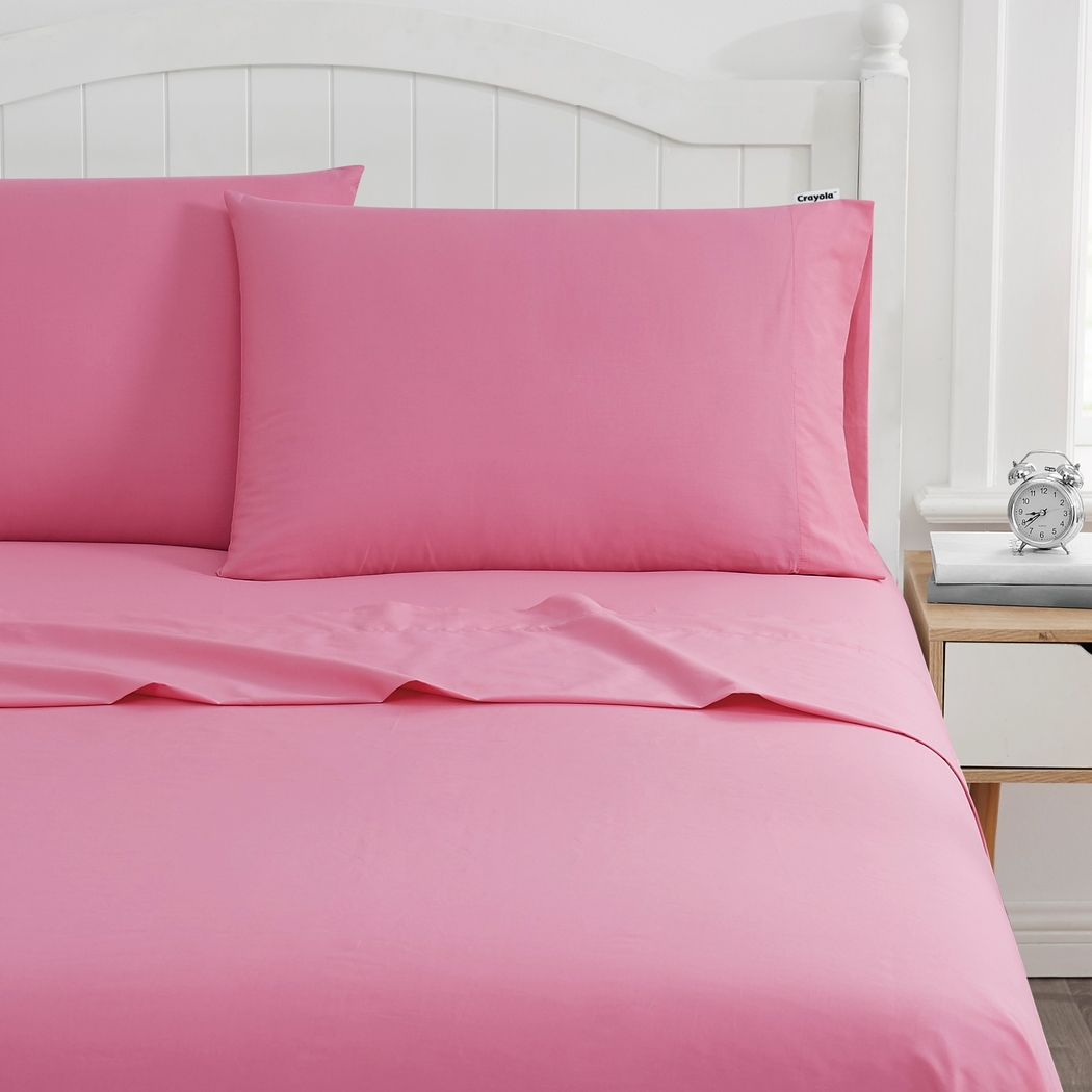Kids Feeling Bright Pink Queen Sheet Set - Thumbnail - Image 5