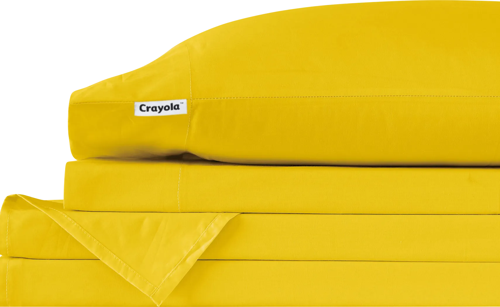 Kids Feeling Bright Yellow 3 Pc Twin Sheet Set - Thumbnail - Image 3