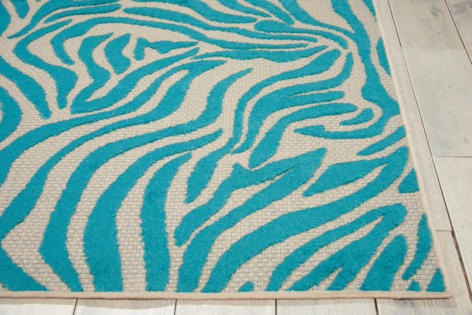 Kids Festive Coral Aqua 5' x 8' Rug - Thumbnail - Image 3