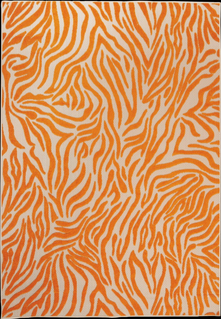 Kids Festive Coral Orange 4' x 6' Rug - Thumbnail - Image 1