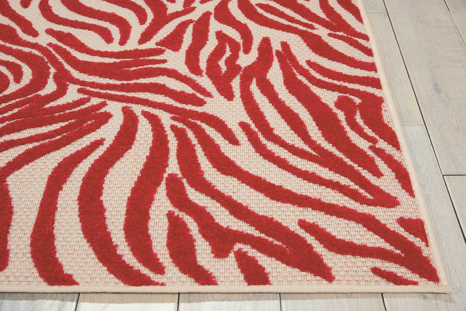 Kids Festive Coral Red 4' x 6' Rug - Thumbnail - Image 3