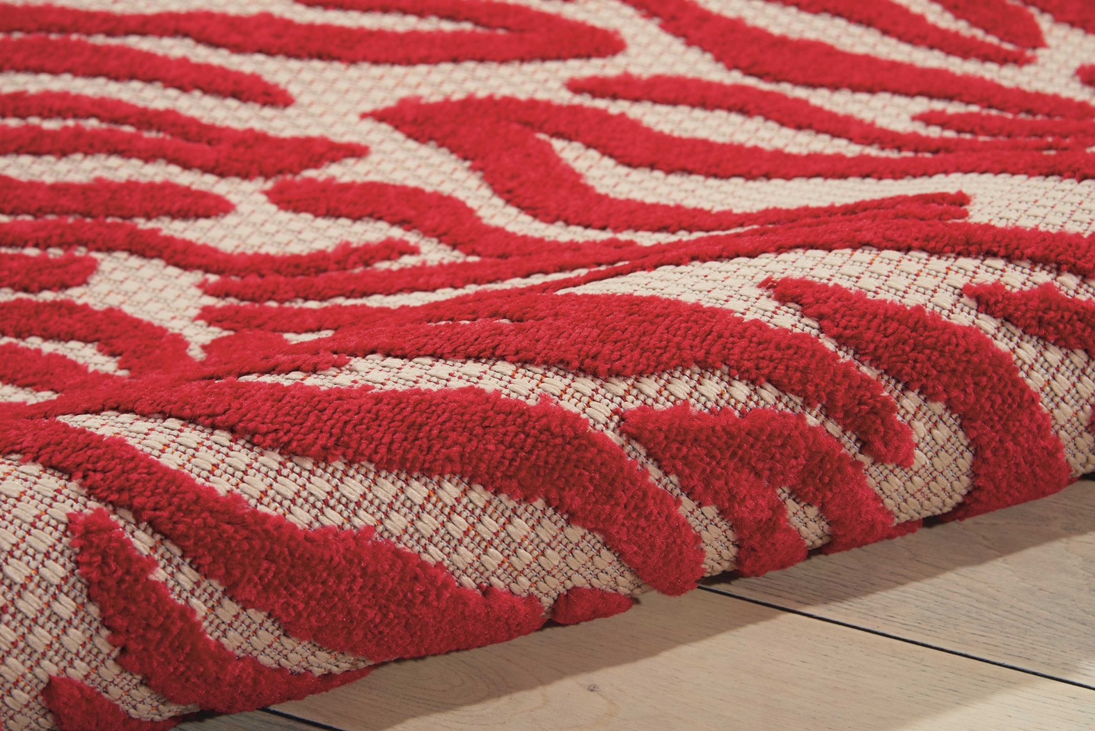 Kids Festive Coral Red 4' x 6' Rug - Thumbnail - Image 5