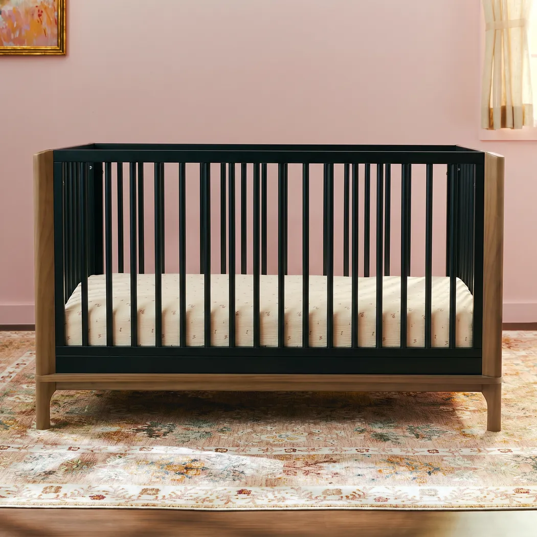 Kids Fiedu Black/Brown Convertible Crib - Thumbnail - Image 2