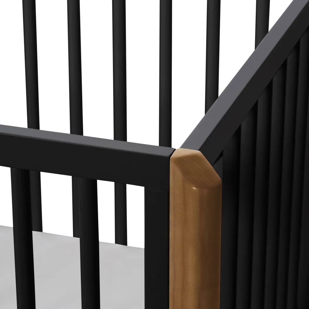 Kids Fiedu Black/Brown Convertible Crib - Thumbnail - Image 5