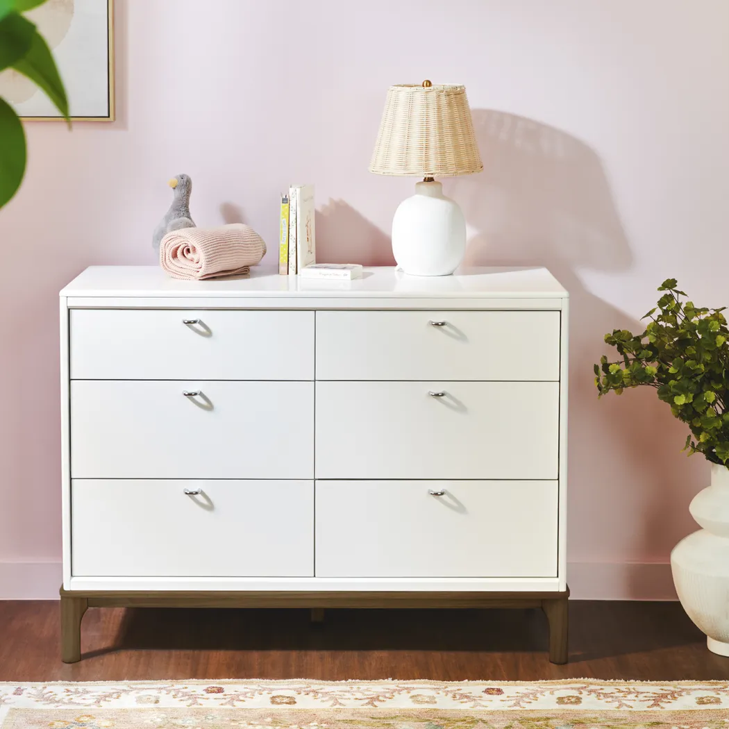 Kids Fiedu White/Brown 6 Drawer Dresser - Thumbnail - Image 2