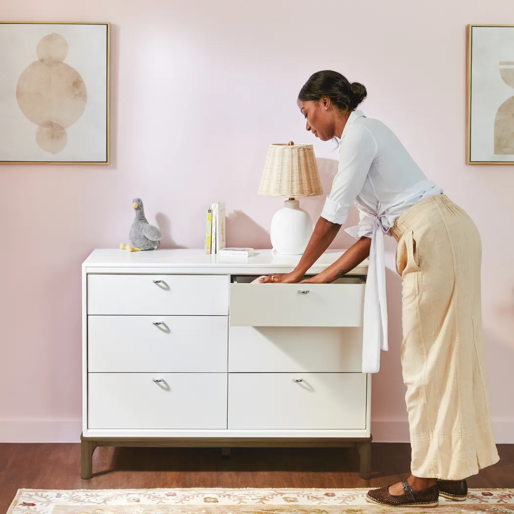 Kids Fiedu White/Brown 6 Drawer Dresser - Thumbnail - Image 4