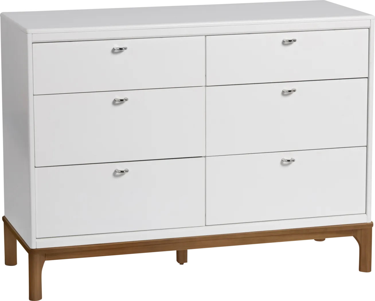 Kids Fiedu White/Brown 6 Drawer Dresser - Thumbnail - Image 9