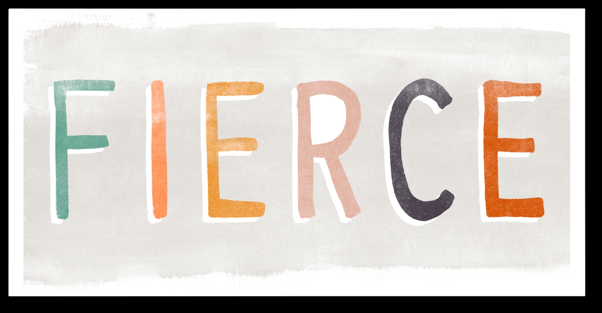 Kids Fierce Plate Ivory Artwork - Thumbnail - Image 1