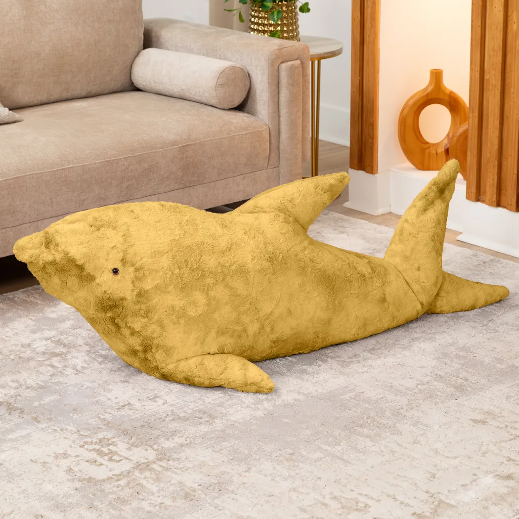 Kids Finn the Shark Gold Bean Bag - Thumbnail - Image 2