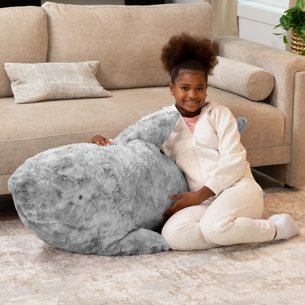 Kids Finn the Shark Gray Bean Bag - Thumbnail - Image 4