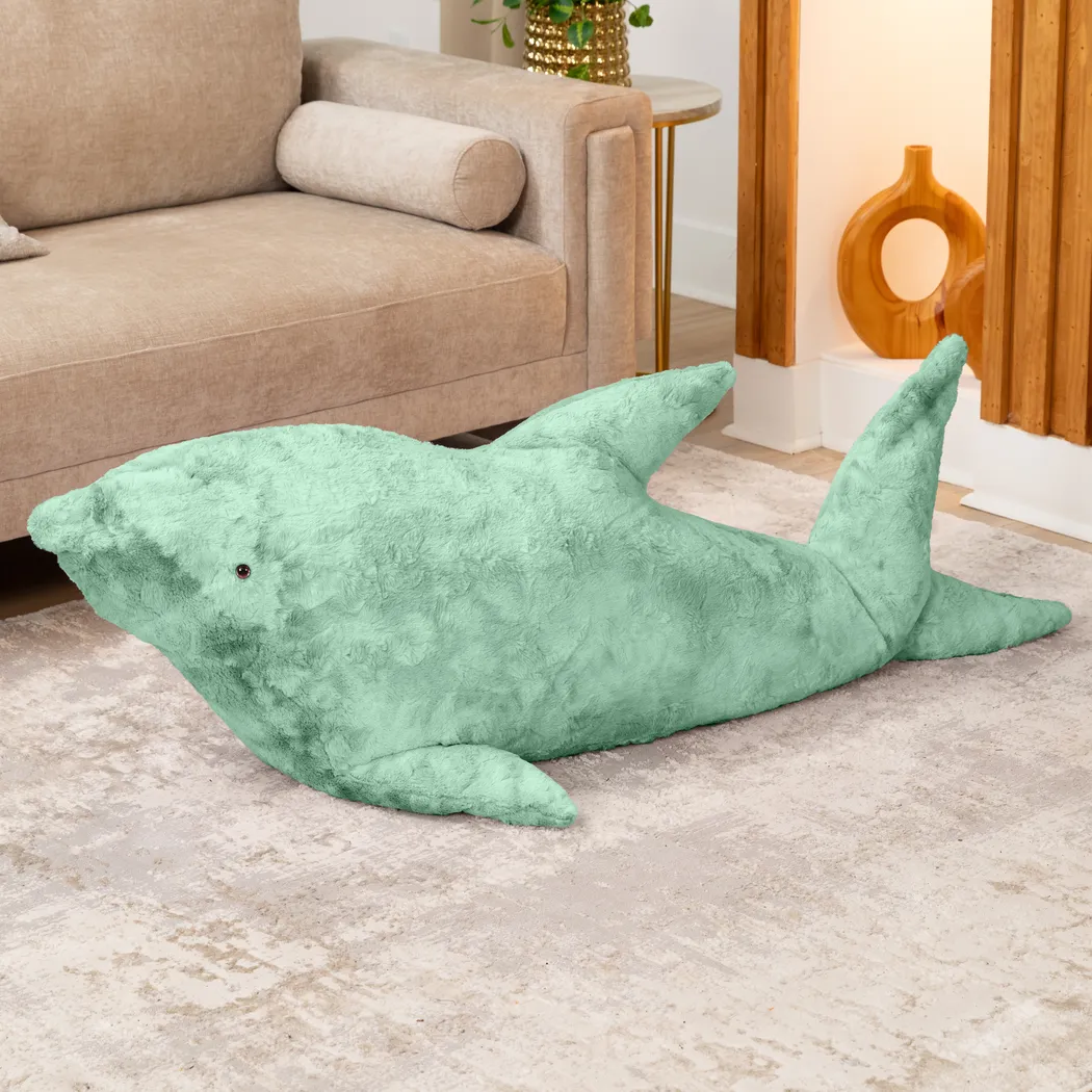 Kids Finn the Shark Green Bean Bag - Thumbnail - Image 2