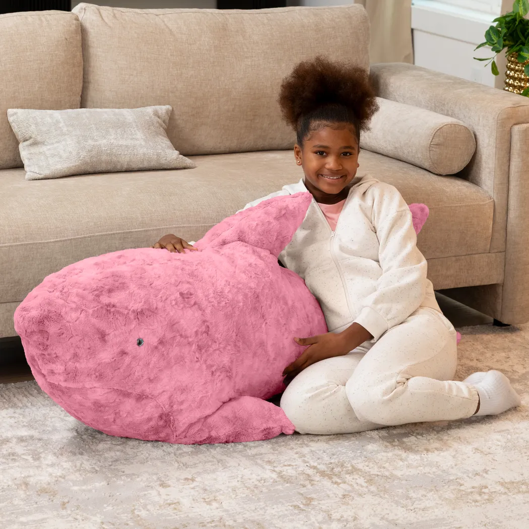 Kids Finn the Shark Pink Bean Bag - Thumbnail - Image 4
