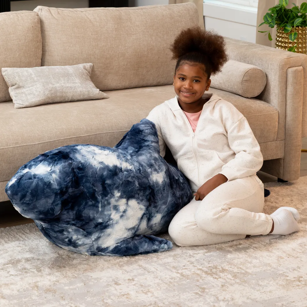 Kids Finn the Shark Tie-Dye Blue Bean Bag - Thumbnail - Image 4